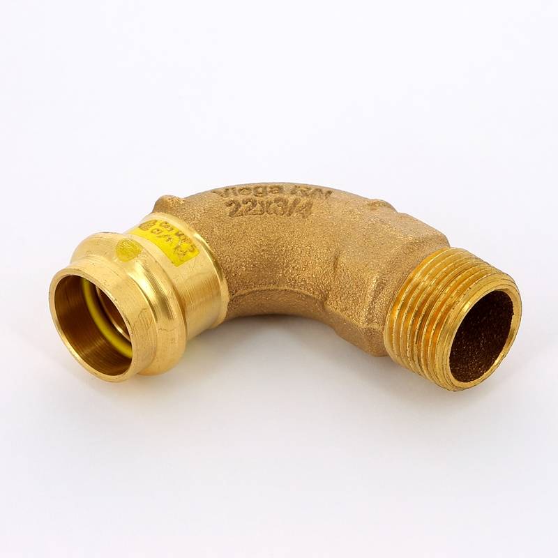 Угол пресс с наружной резьбой Viega Profipress G бронза 22x3/4 345778