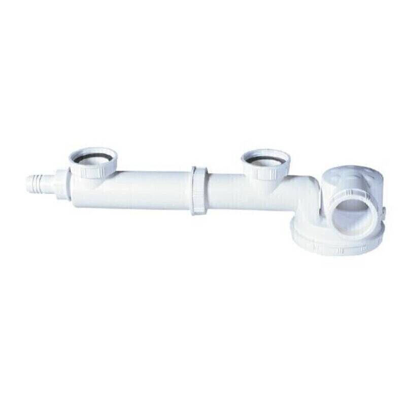 Сифон для двойной мойки Wirquin Эспас 1 1/2х40 мм суперплоский без выпуска 30717977