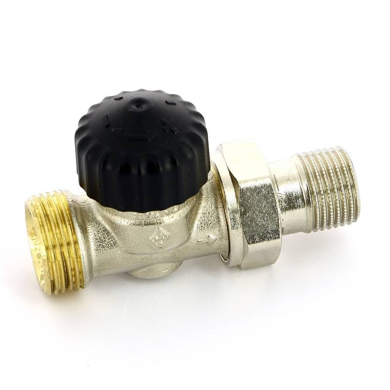 Вентиль термостатический Uni-Fitt прямой HH 1/2 x 3/4 EK никелированный 162V2300