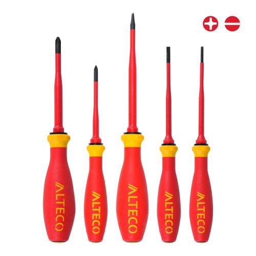 Набор отверток диэлектрических ALTECO Industrial VDE Slim PH/SL 5 шт 95119