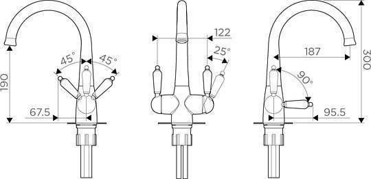Смеситель для кухни Omoikiri Okinawa латунь 4994056