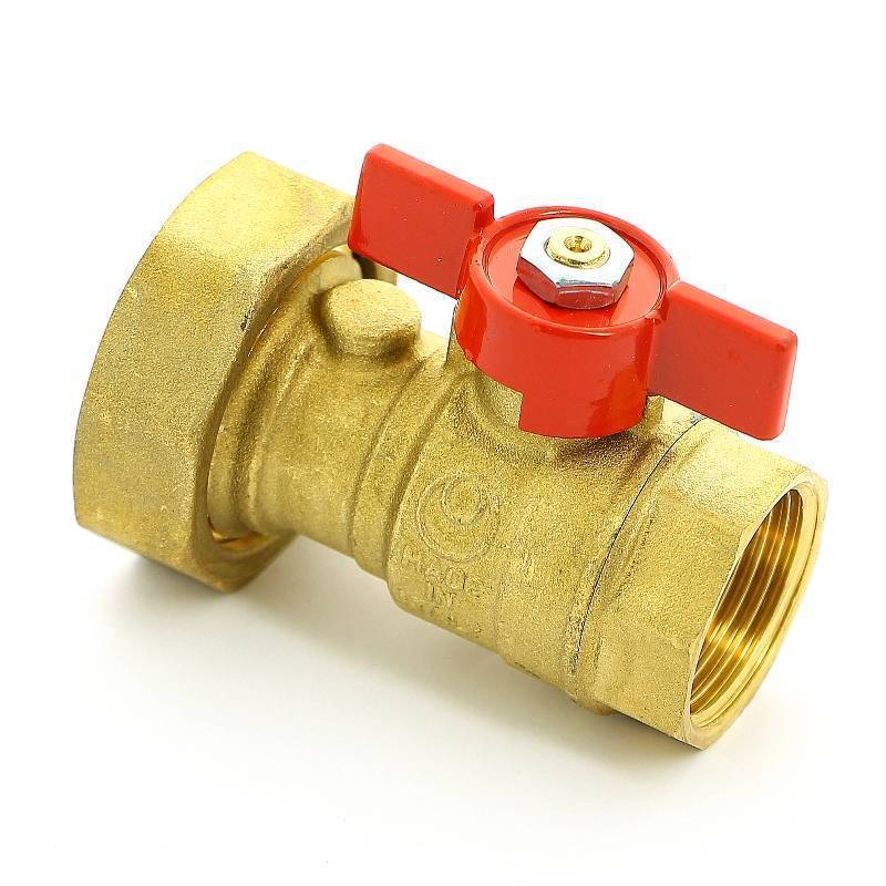 Кран шаровой Uni-Fitt 1x1 1/2 ВВ с накидной гайкой и обратным клапаном 119G4600