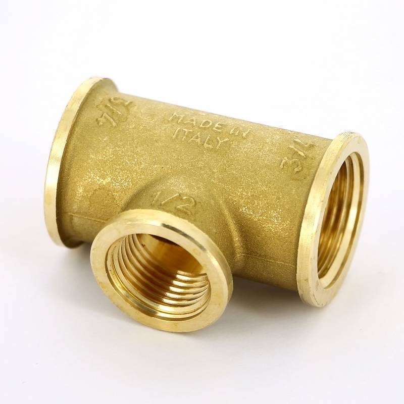 Тройник латунный Tiemme 3/4x1/2x3/4 ВР 1500049