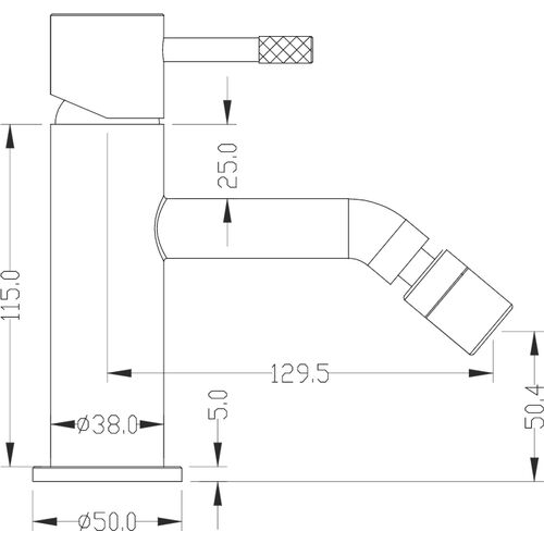 Смеситель для биде Boheme Uno белый матовый/хром матовый 466-WCR