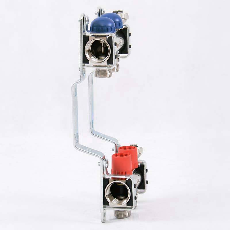 Коллекторная группа с балансировочными и термостатическими вентилями UNI-FITT 1x3/4 EK 2 выхода 441E4302