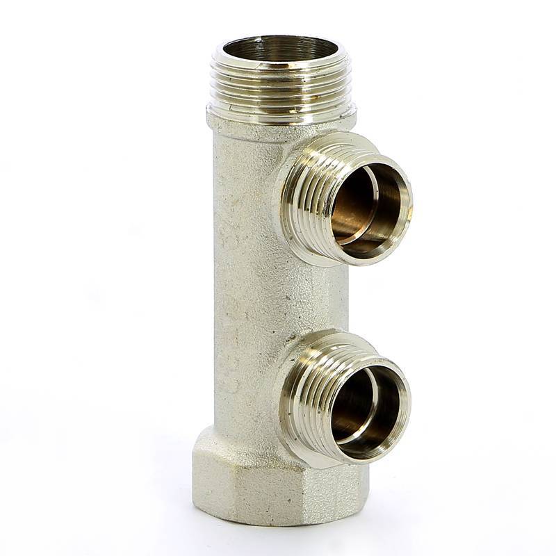 Коллектор никелированный Itap 3/4 НВ 2 выхода 1/2 Н 38 мм 455 3/4-2