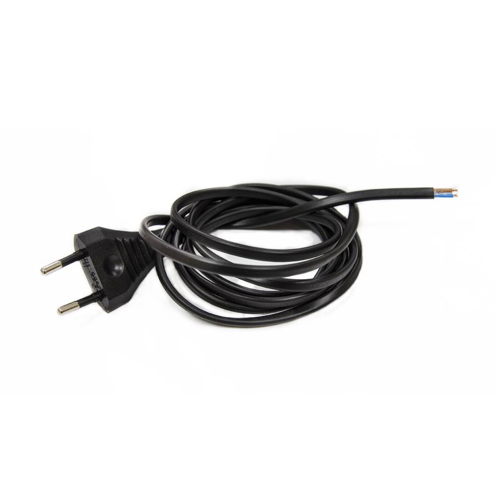 Шнур сетевой Energy ШВВП-ВП 2х0.5 мм² с вилкой 1.7 м черный ШВВП-ВП 2*0,5-1,7