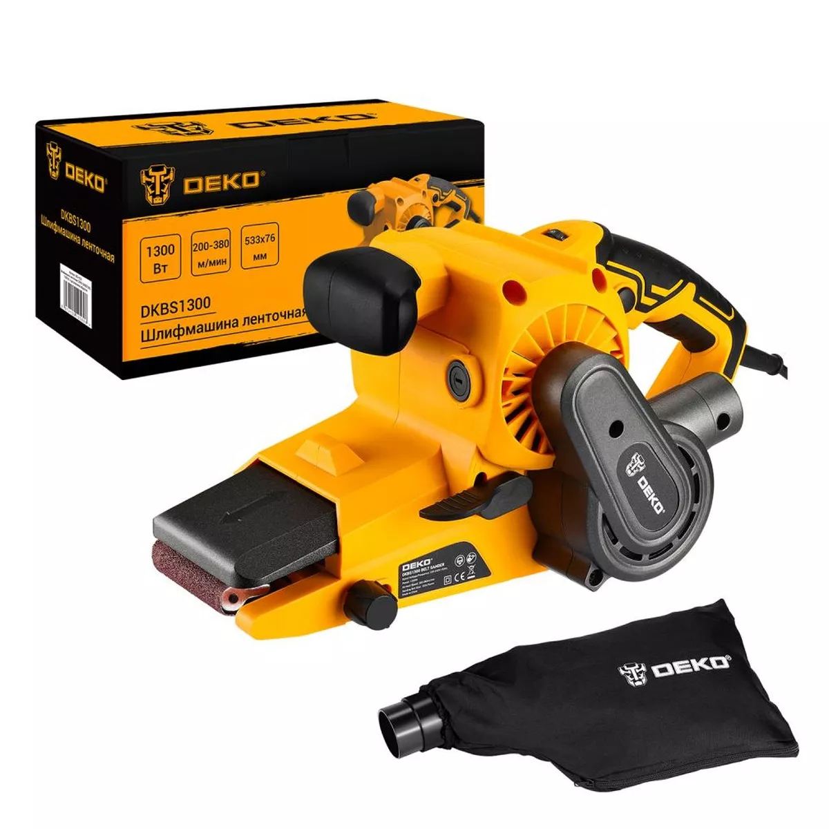 Шлифовальная машина ленточная DEKO DKBS1300 1300 Вт DKBS1300