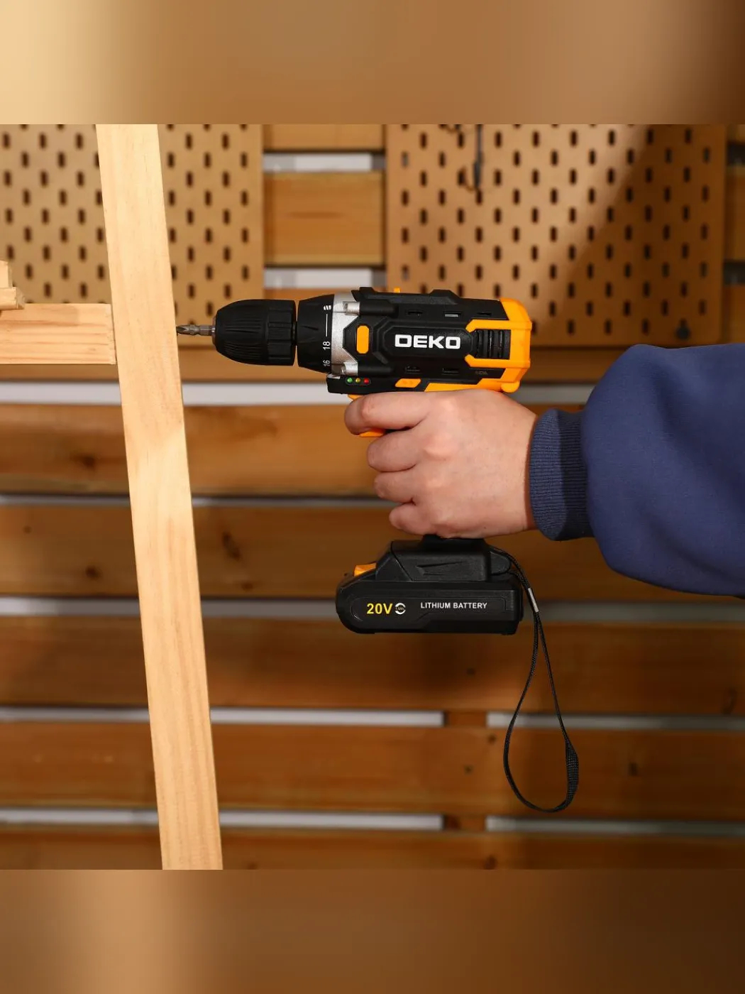 Дрель-шуруповерт аккумуляторная DEKO Banger 20V ONE+ 1x2.0 Ач 083-1116