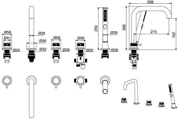 Смеситель на борт ванны Allen Brau Priority никель 5.31007-BN