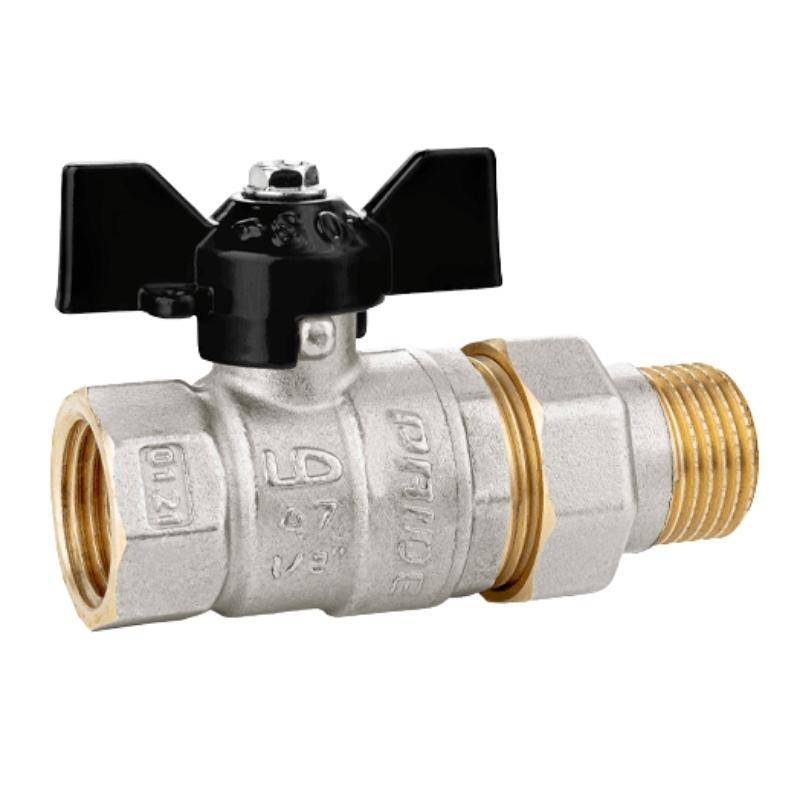 Кран шаровой LD Pride НВ 1 1/4 с разъемным соединением бабочка 47.306.32