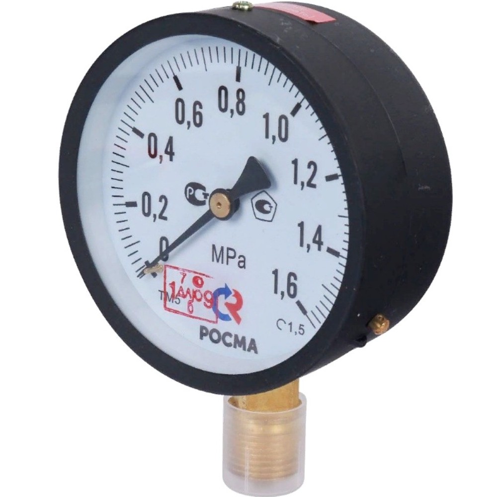 Манометр Росма ТМ-510Р.00 100 мм 0-1.0 МПа G1/2 радиальный 00000006836