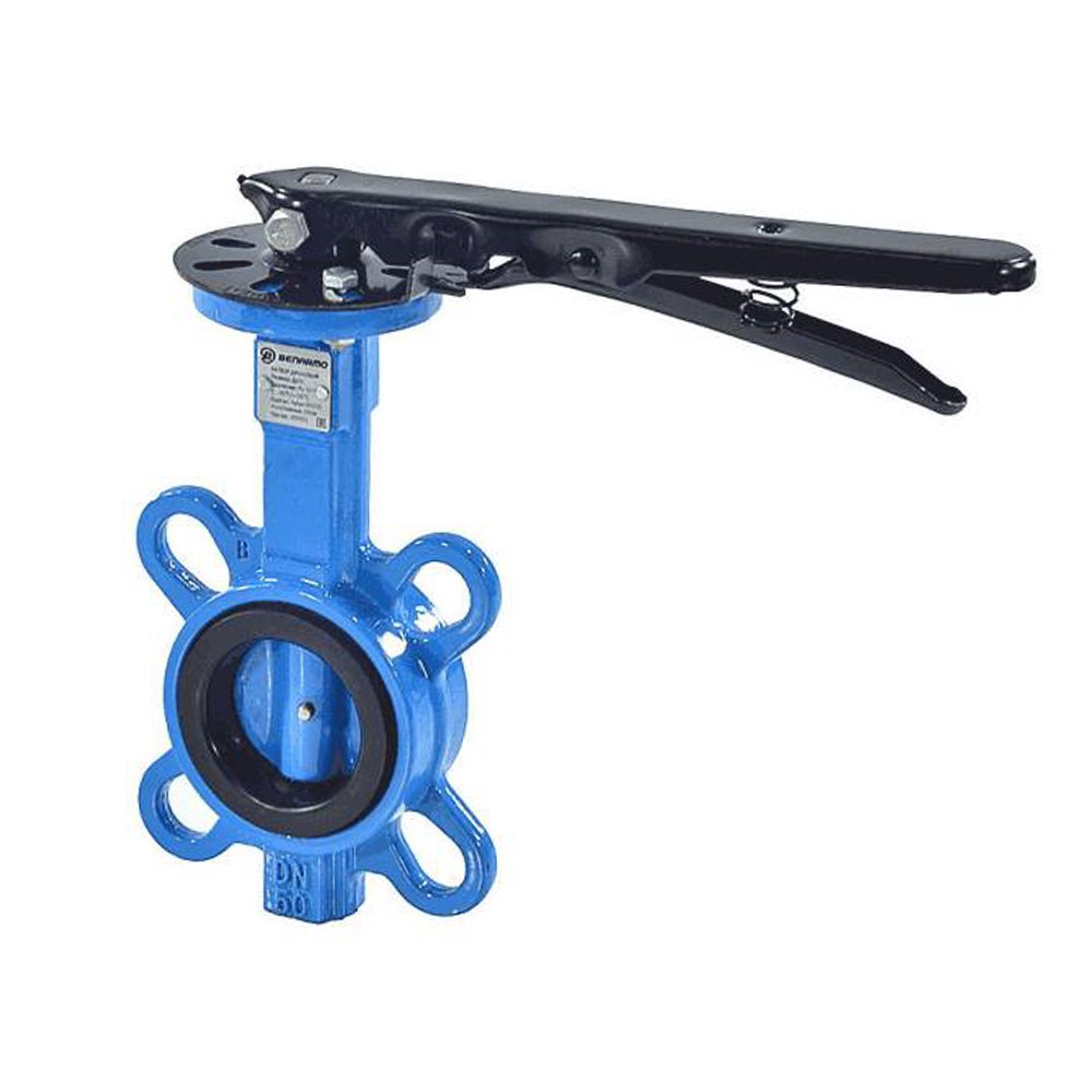 Затвор дисковый поворотный Benarmo чугунный с рукояткой EPDM Ду50 Ру10/16 2050H