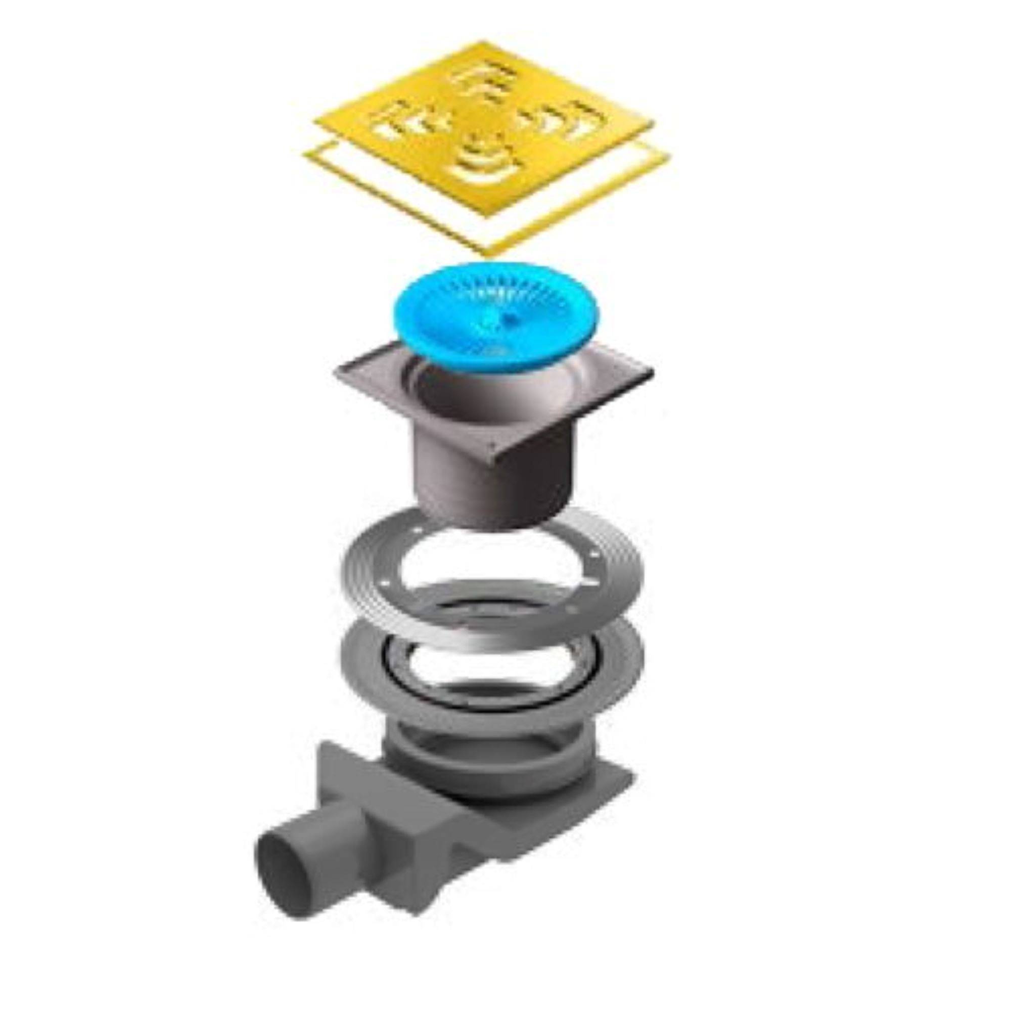 Трап точечный Pestan Confluo Standard 150х150 мм Square 4 Gold 1519592