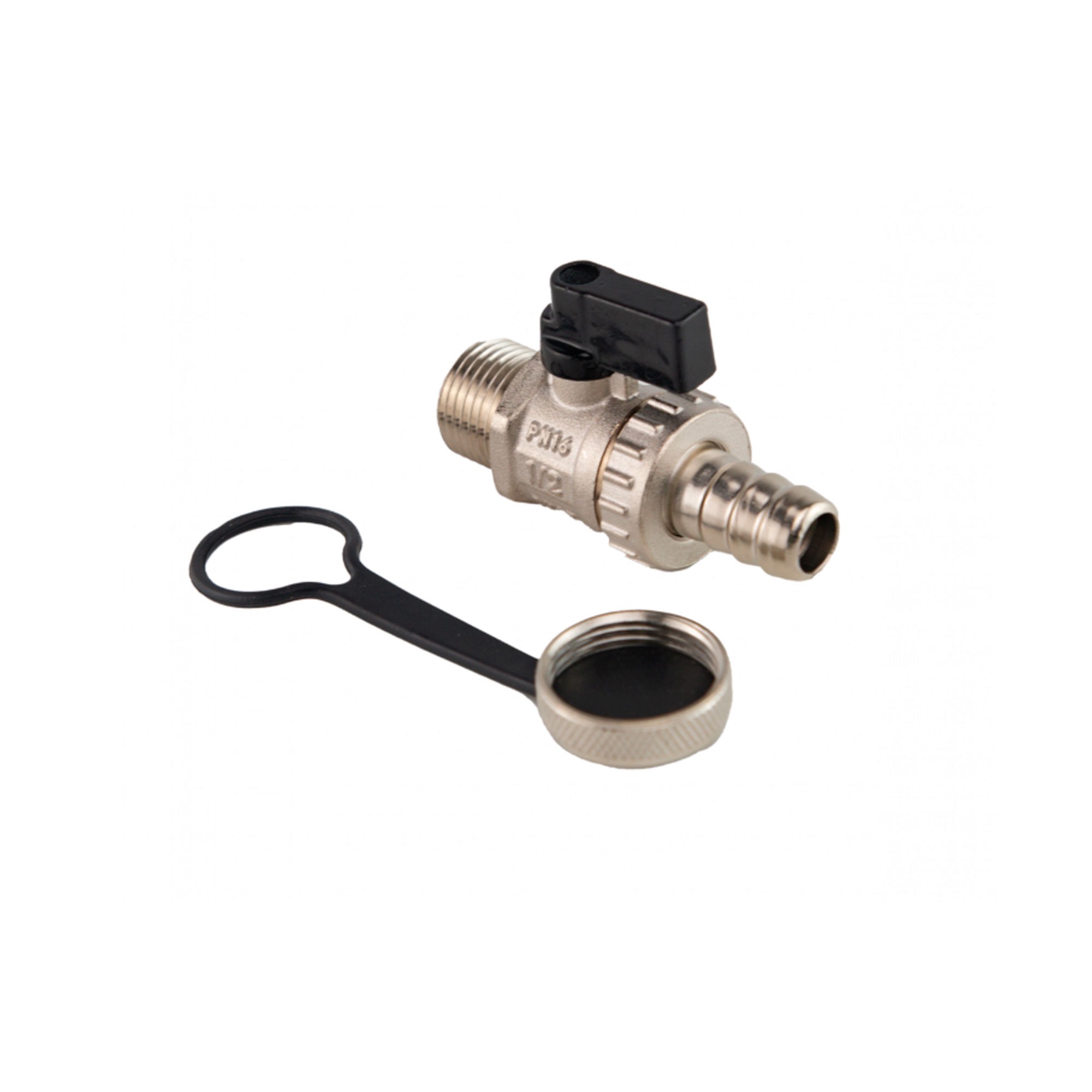 Кран шаровой с дренажем и воздухоотводчиком MVI BV.835.04 1/2 НР-штуцер BV.835.04