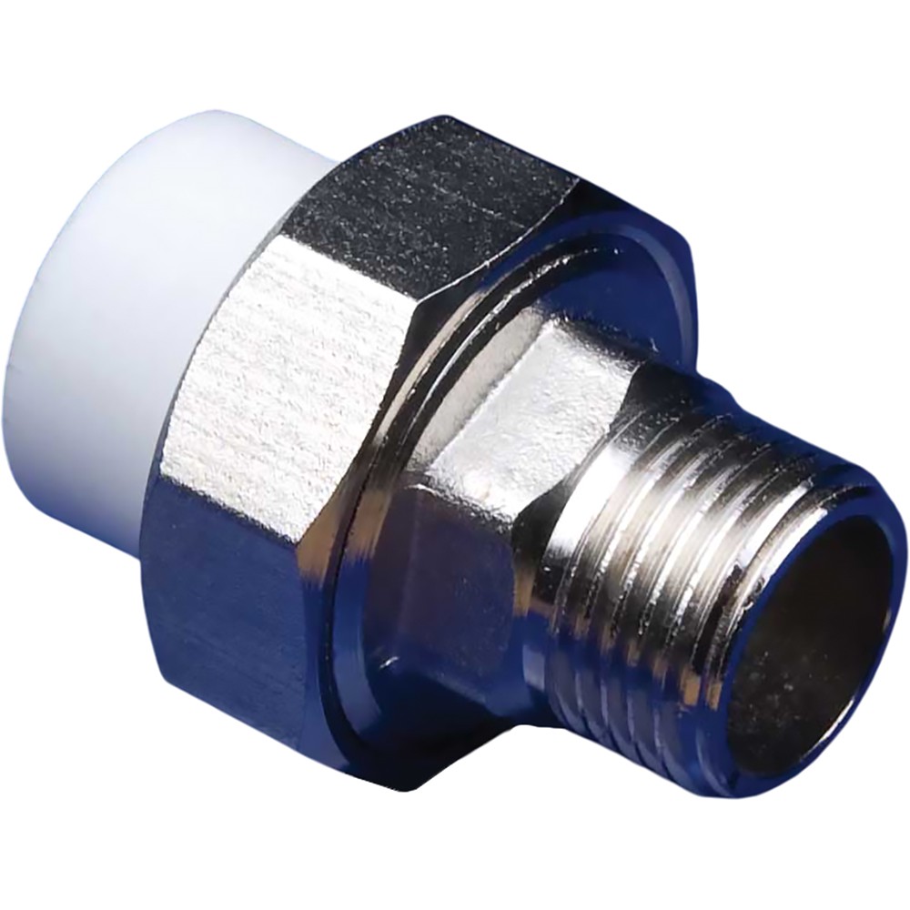 Муфта разъемная MeerPlast PPR 32 мм x 1 НР белая 1591861