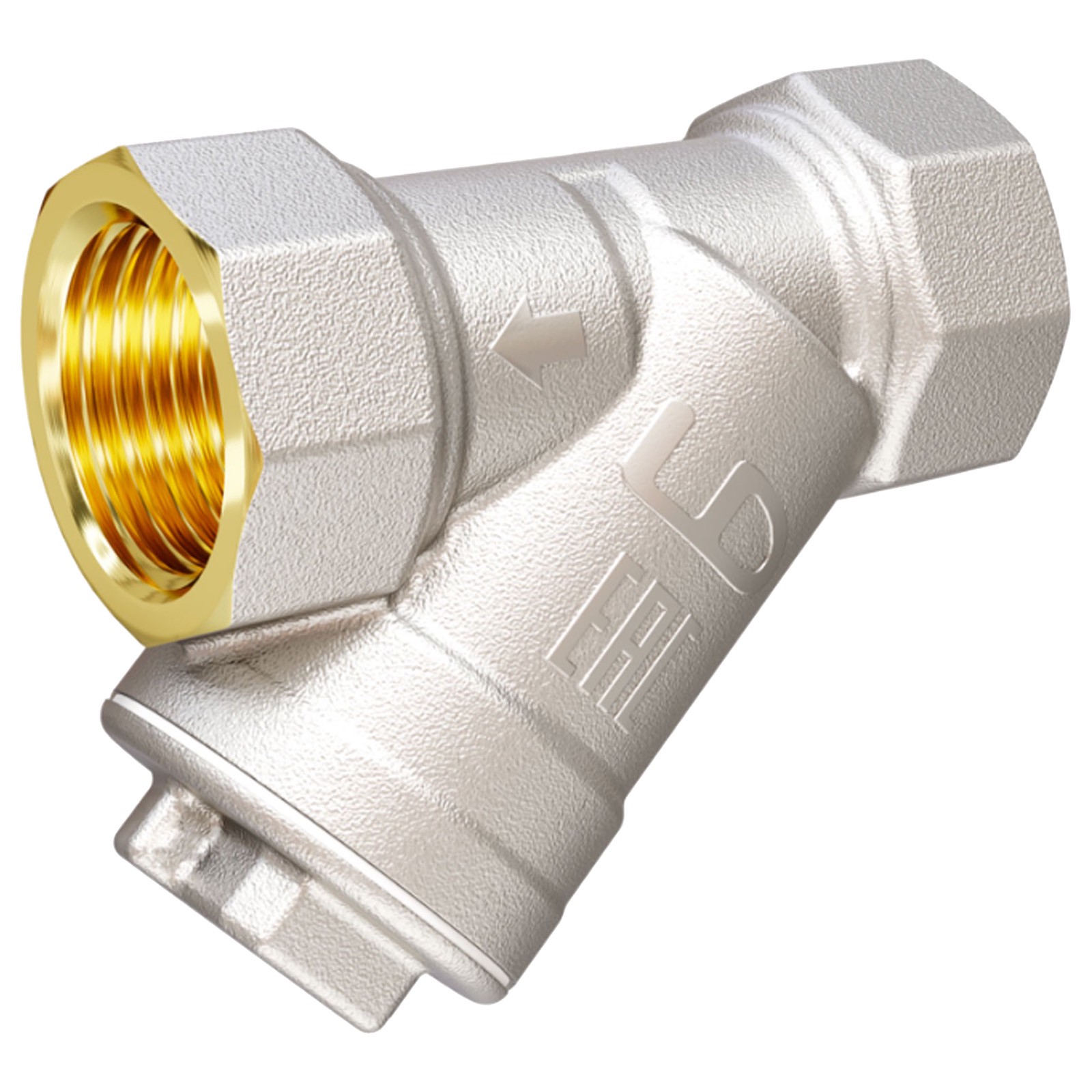 Фильтр косой латунный LD Pride 57.15.В-В Ду 15 Ру 40 57.15.В-В