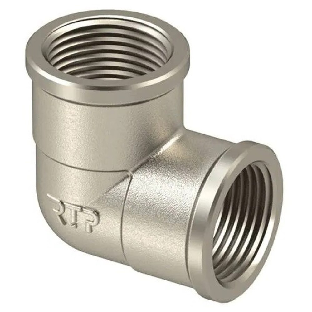 Угольник латунный РТП 1 внутренняя-внутренняя резьба 25180