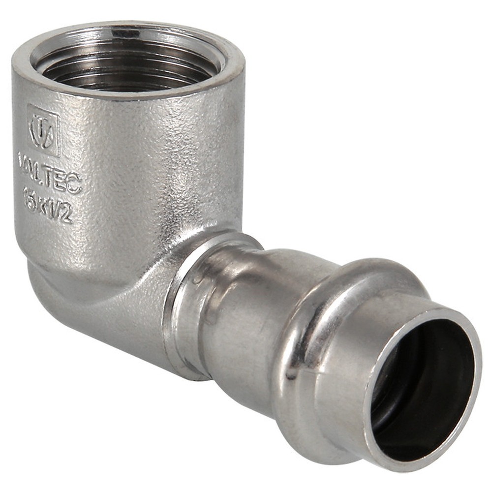 Угольник пресс из нержавеющей стали ВР Valtec 35 мм x 1 VTi.952.I.0635