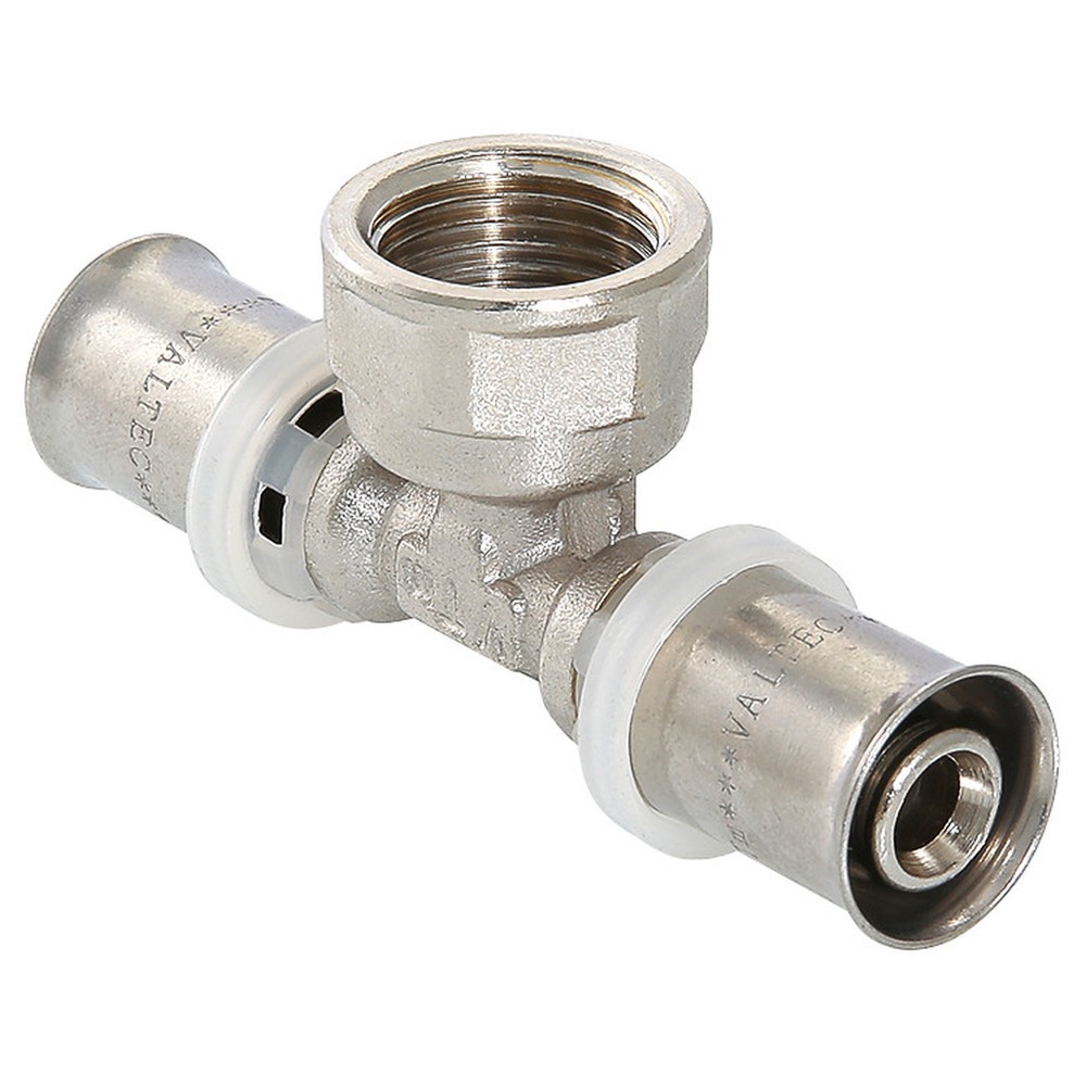 Тройник пресс Valtec VTm.232 32x1 1/4 внутренняя резьба VTm.232.I.3207