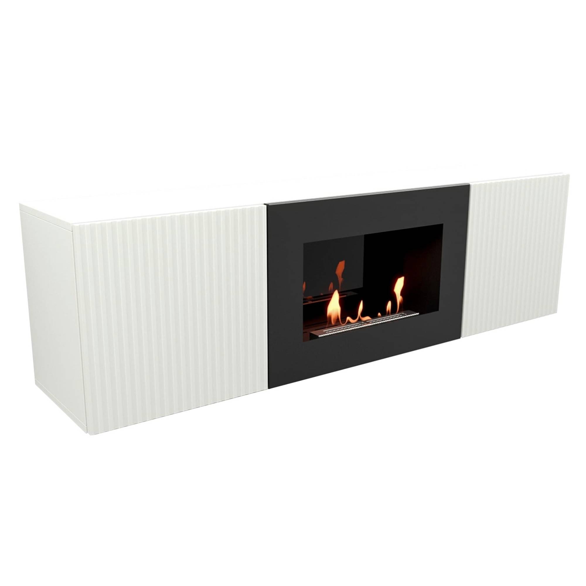 Тумба с биокамином Firelight BFP/P-1400L белая 1595752