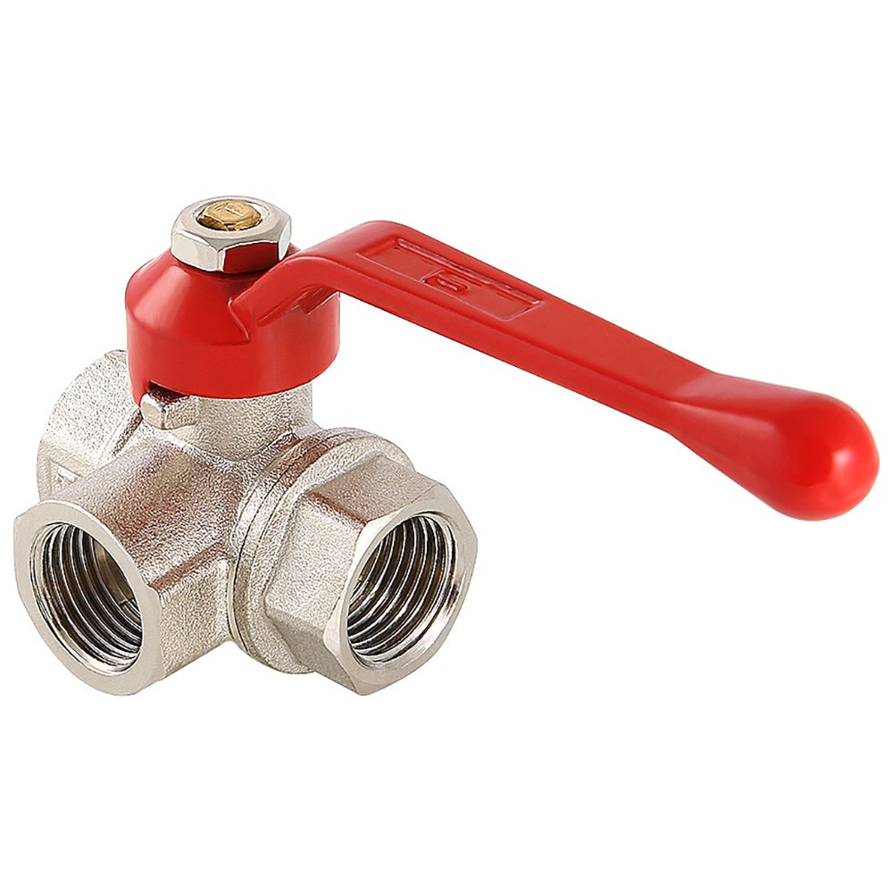 Кран шаровой трехходовой VALTEC VT.361.N 1/2 ВВ Т-образный рычаг VT.361.N.04