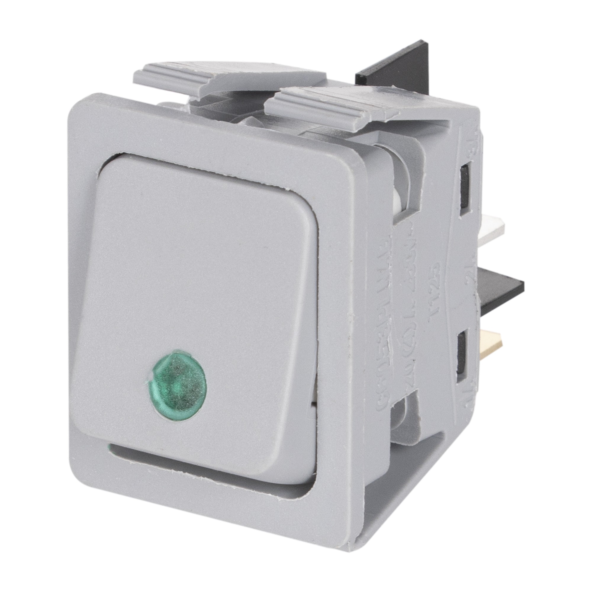 Выключатель клавишный Arcolectric C6053PLNAB зеленая линза серый C6053PLNAB