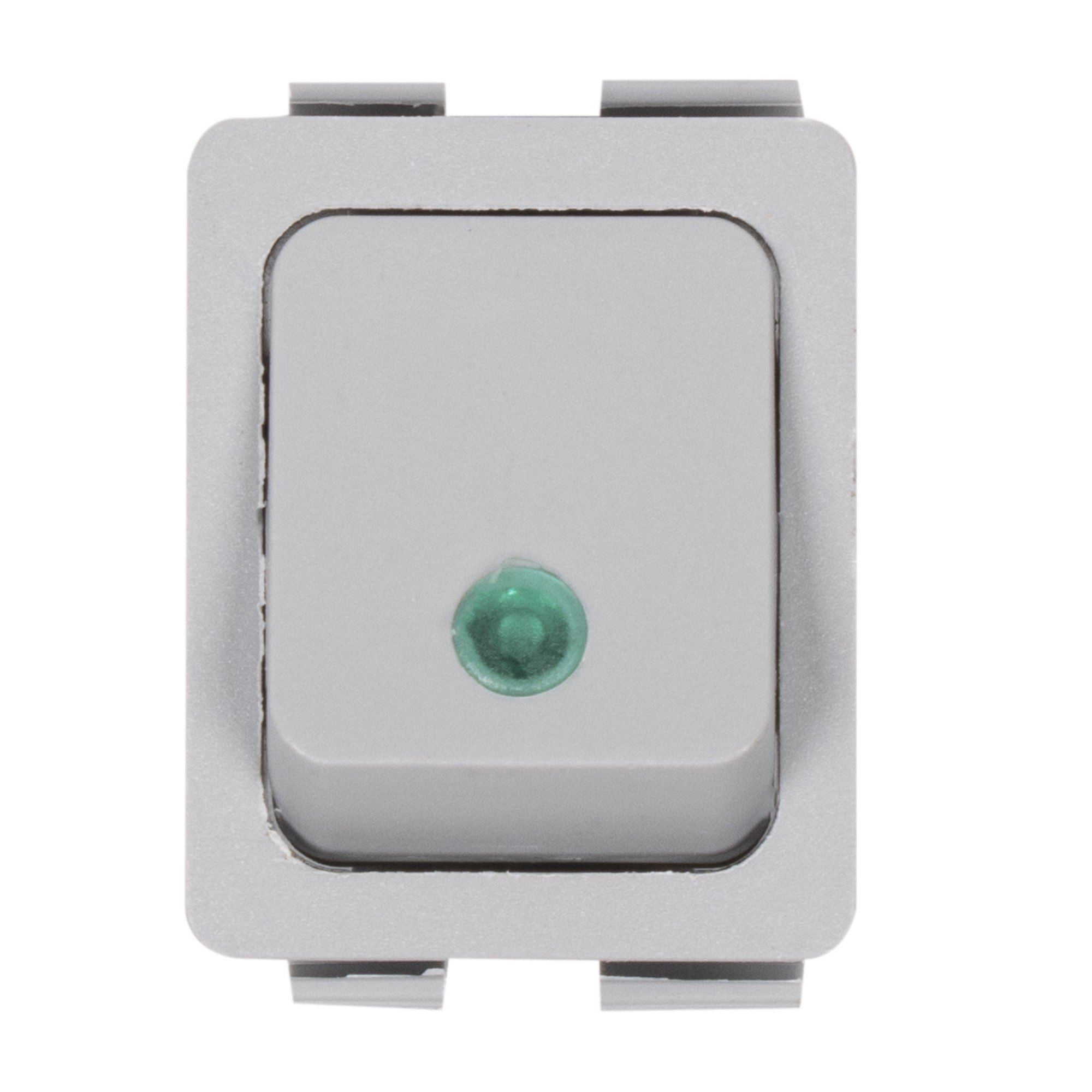 Выключатель клавишный Arcolectric C6053PLNAB зеленая линза серый C6053PLNAB