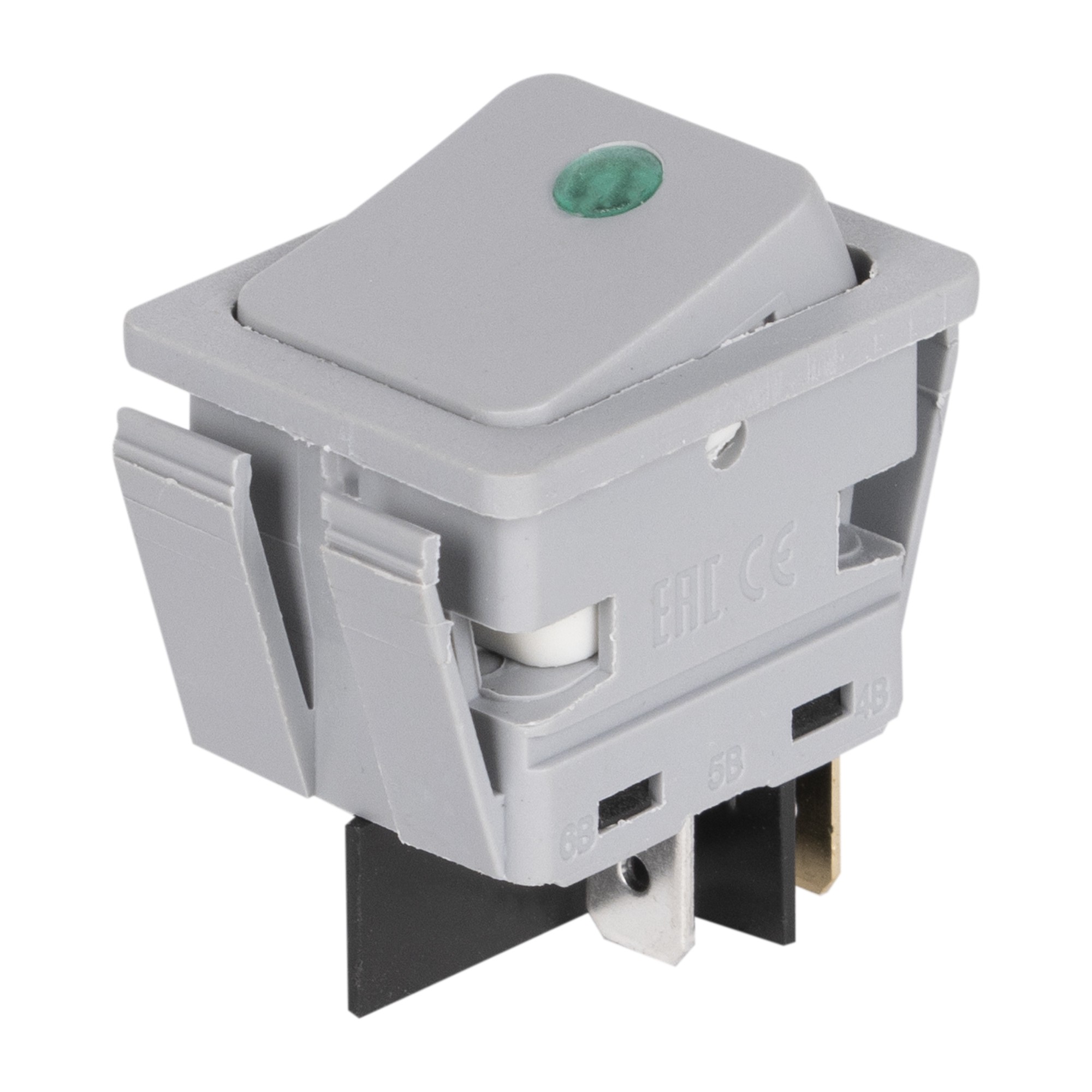 Выключатель клавишный Arcolectric C6053PLNAB зеленая линза серый C6053PLNAB