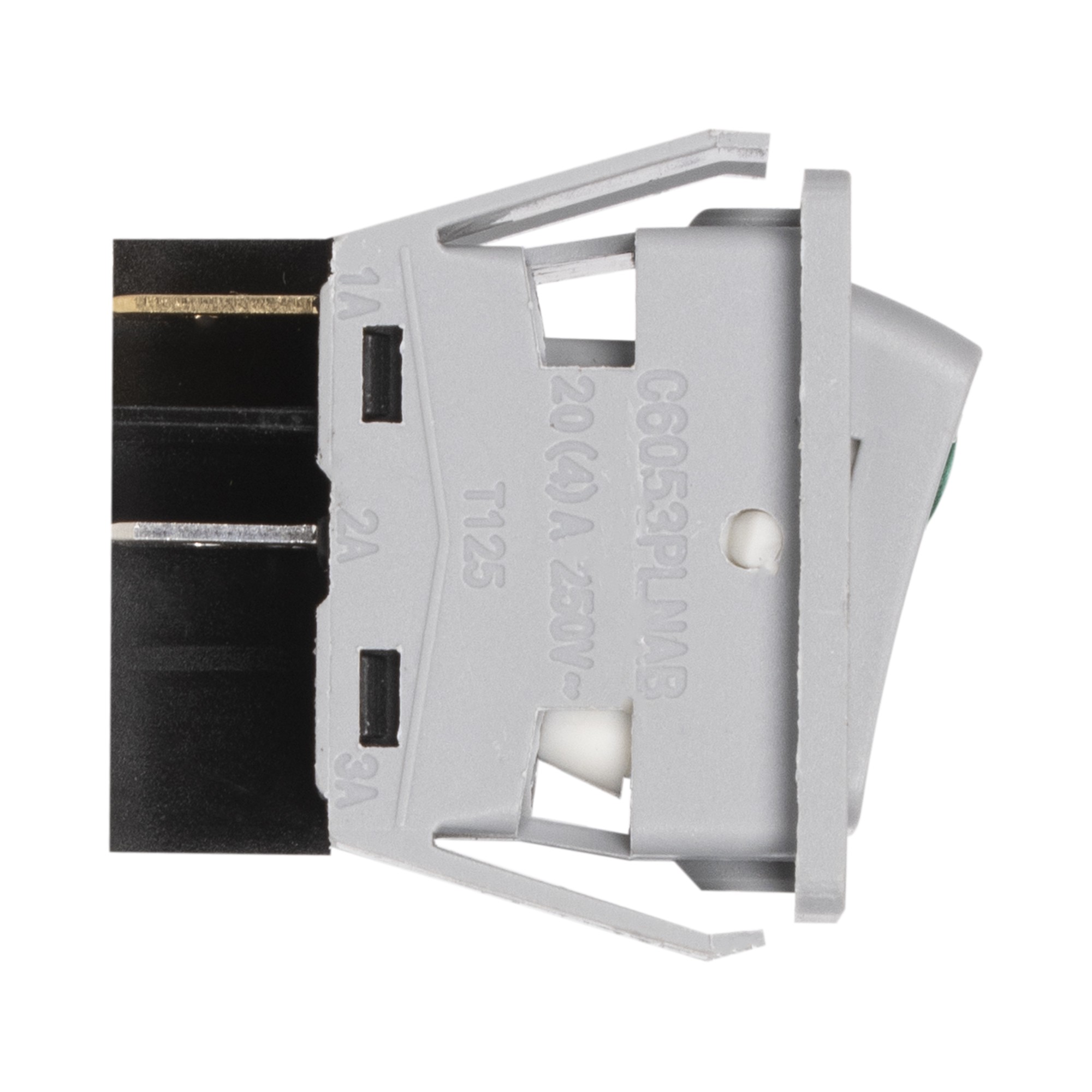 Выключатель клавишный Arcolectric C6053PLNAB зеленая линза серый C6053PLNAB