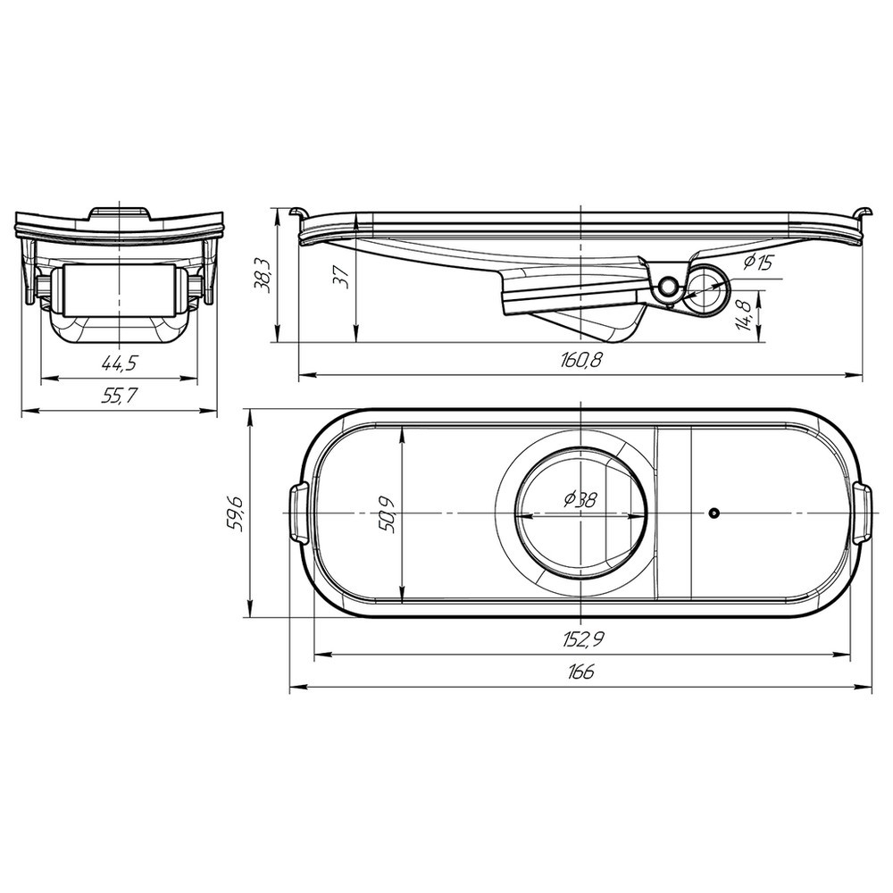 Сухой затвор для душевых лотков АНИ пласт TLM0050