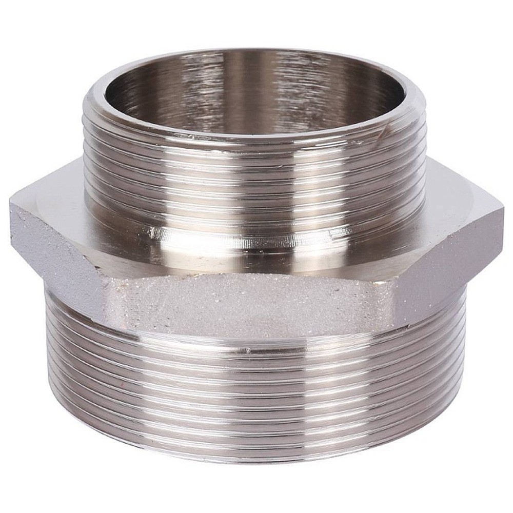 Ниппель переходной STOUT латунный никелированный 2 1/2x2 НР-НР SFT-0004-002122