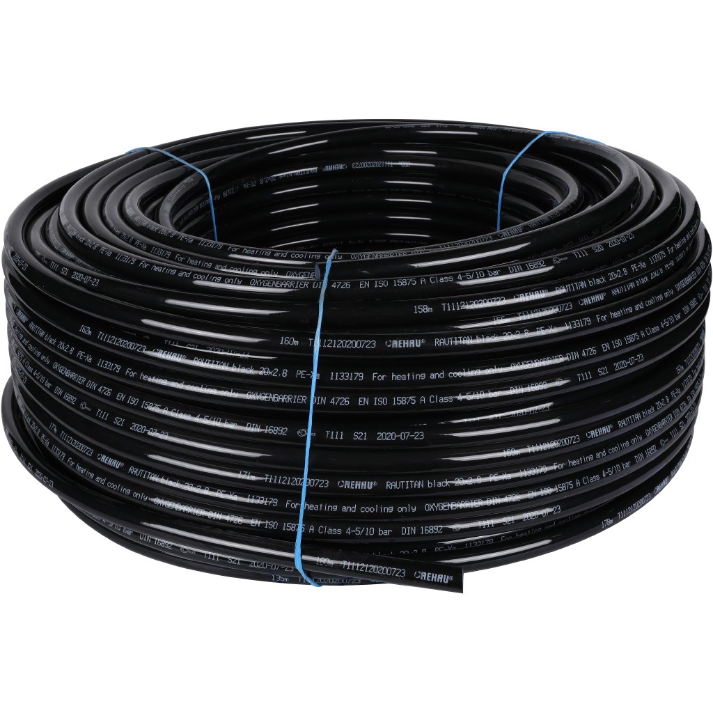 Труба из сшитого полиэтилена REHAU RAUTITAN black 20x2.8 мм бухта 180 м 1249620