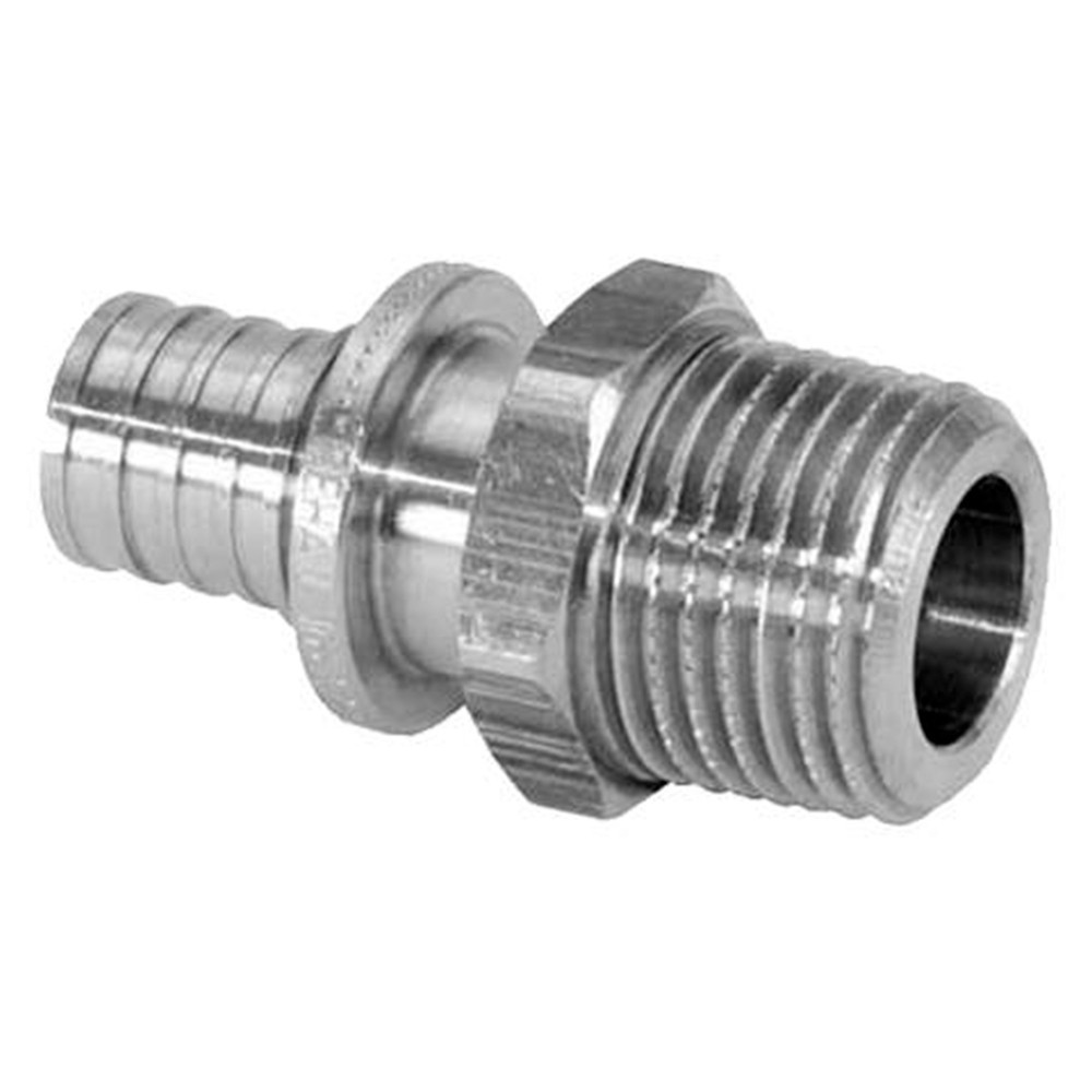 Переходник REHAU RAUTITAN с наружной резьбой 20-R 1/2 нержавеющая сталь 13790451001