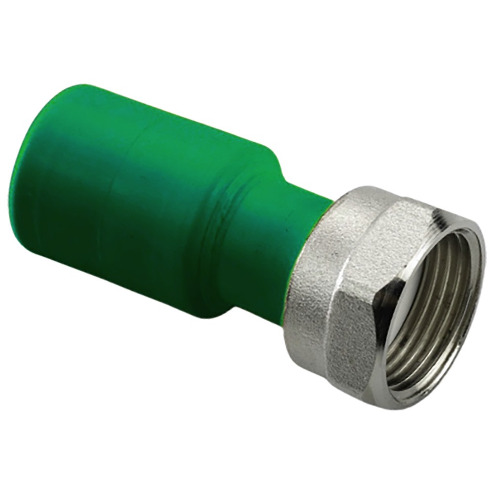 Муфта полипропиленовая AntiFire с накидной гайкой 40 мм x 1 1/4 Green 034041