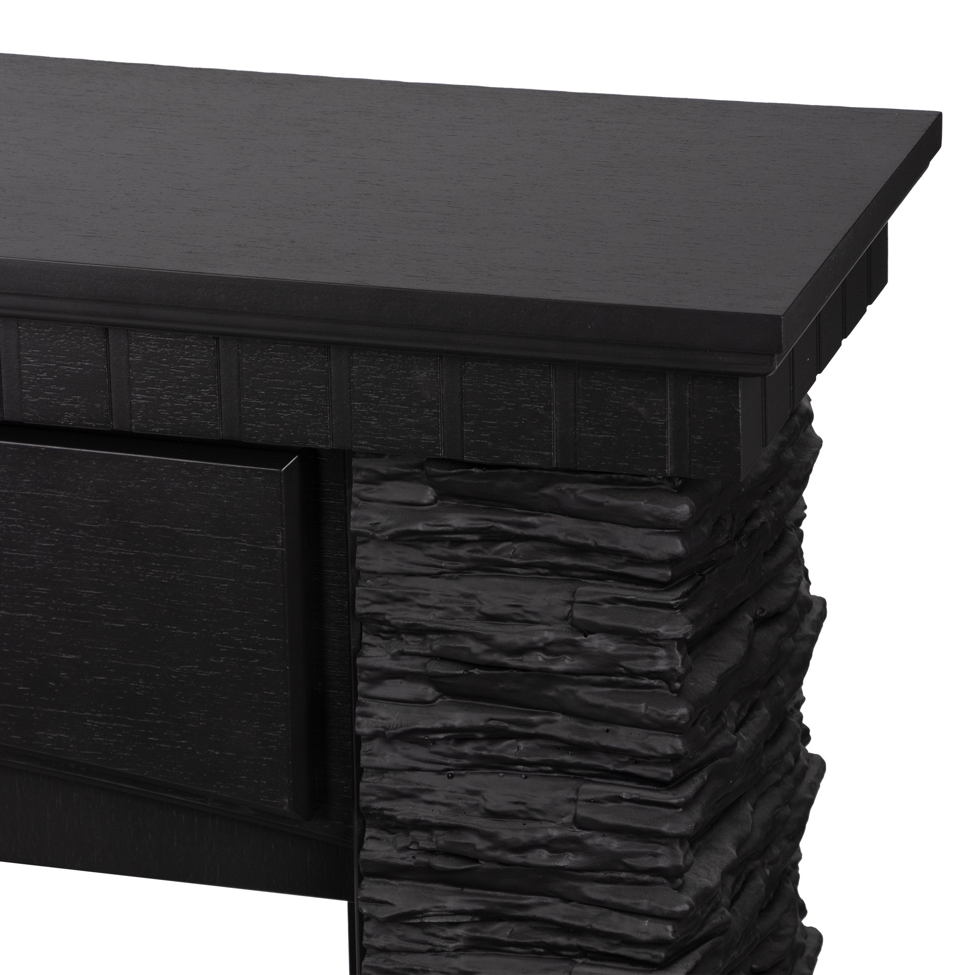 Портал для электрокамина Firelight Porto 42 камень черный шпон венге НС-1764959