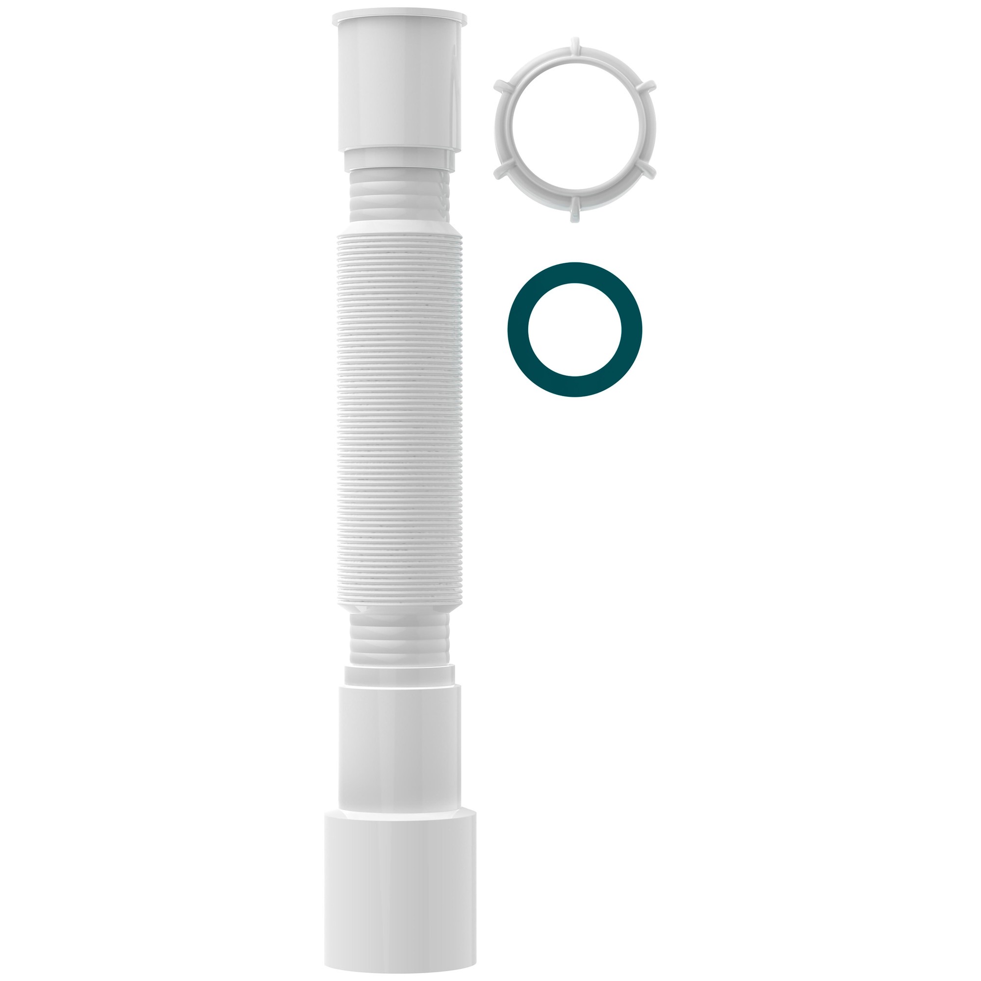 Труба гибкая гофрированная Aquant 1 1/2x40/50 мм белая T103-85-MR