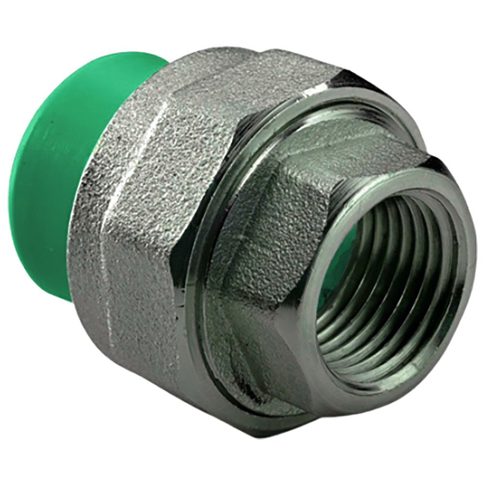 Муфта комбинированная разъемная ПП AntiFire 32 мм x 1 1/4 ВР Green 034064