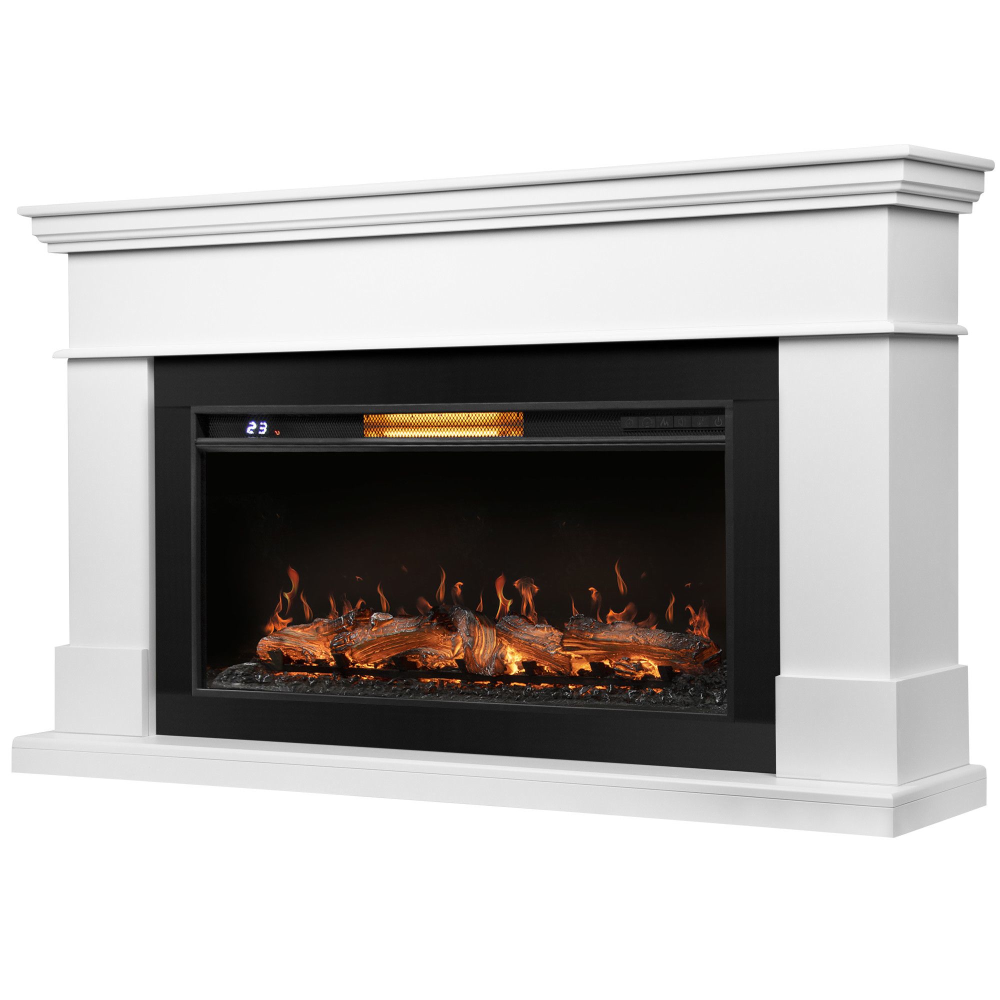 Каминокомплект Royal Thermo: очаг Aurora RTFP/P-AR40LS, портал California 40 белый НС-1799500