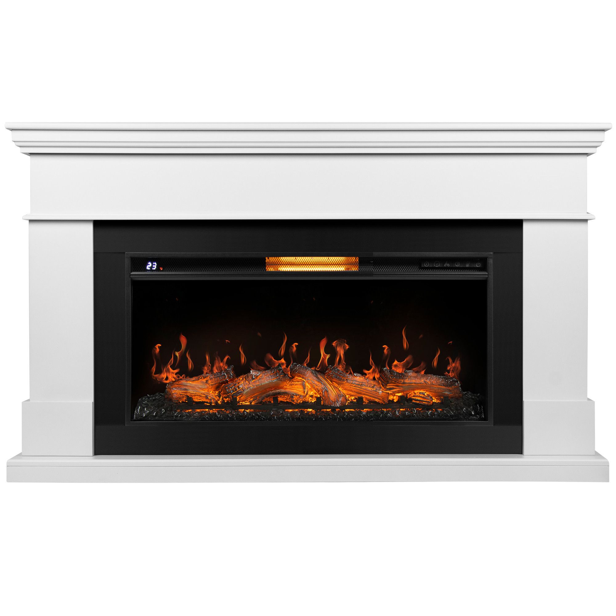 Каминокомплект Royal Thermo: очаг Aurora RTFP/P-AR40LS, портал California 40 белый НС-1799500