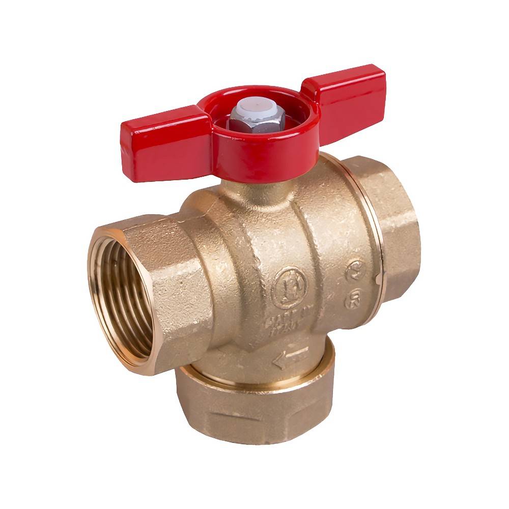 Кран шаровой Giacomini R701F 1 ВР-ВР со встроенным фильтром ручка-бабочка R701FY025