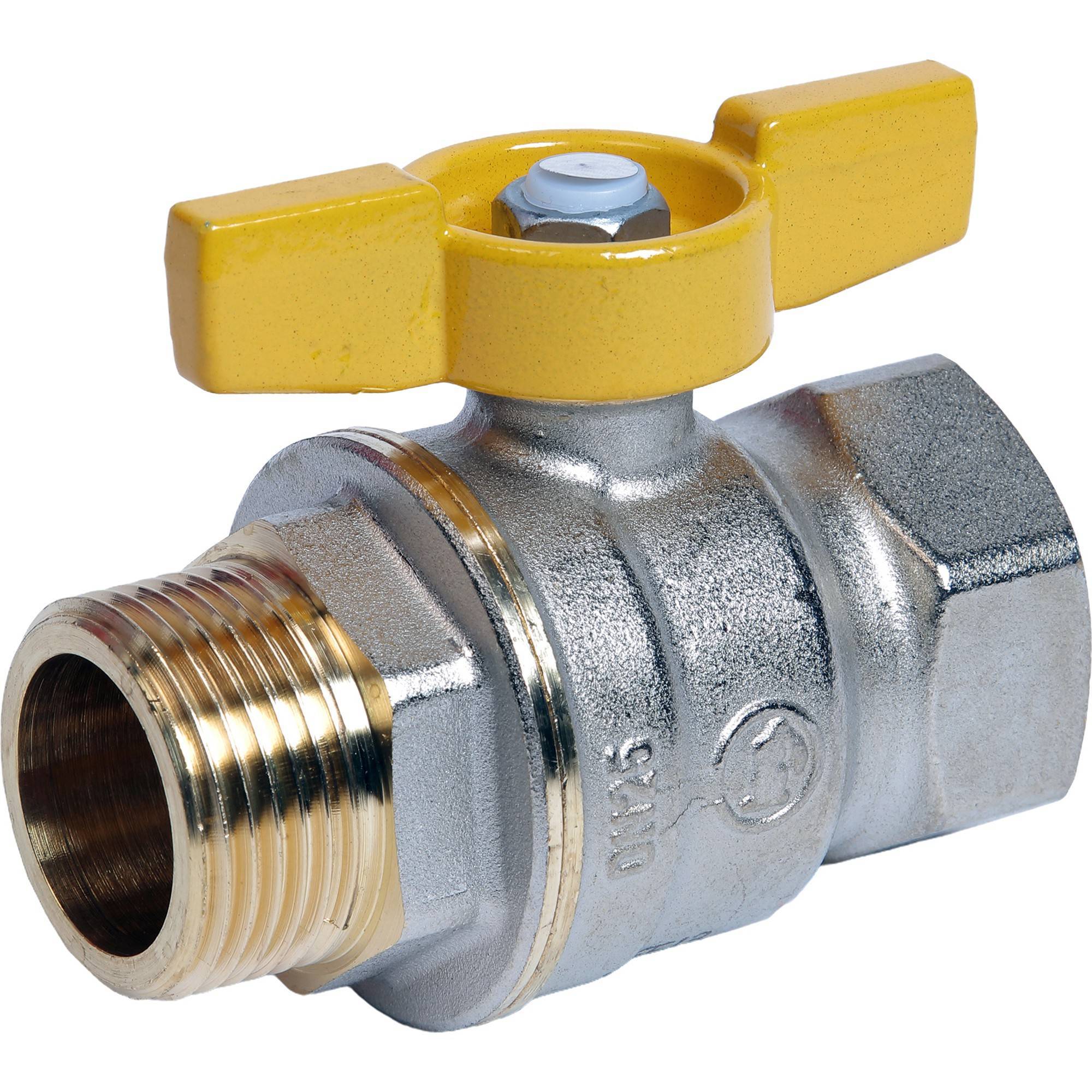 Кран шаровой Giacomini R734 для газа 3/8 ВР-НР R734GAX002