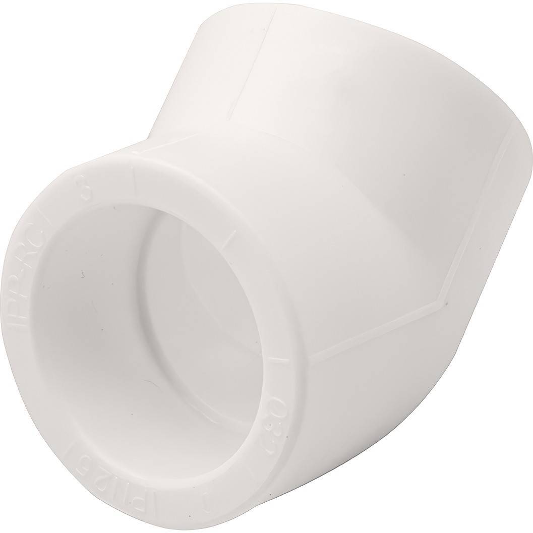 Угольник 45° PP-R THERMOLIGHT 32 мм белый НС-1620654