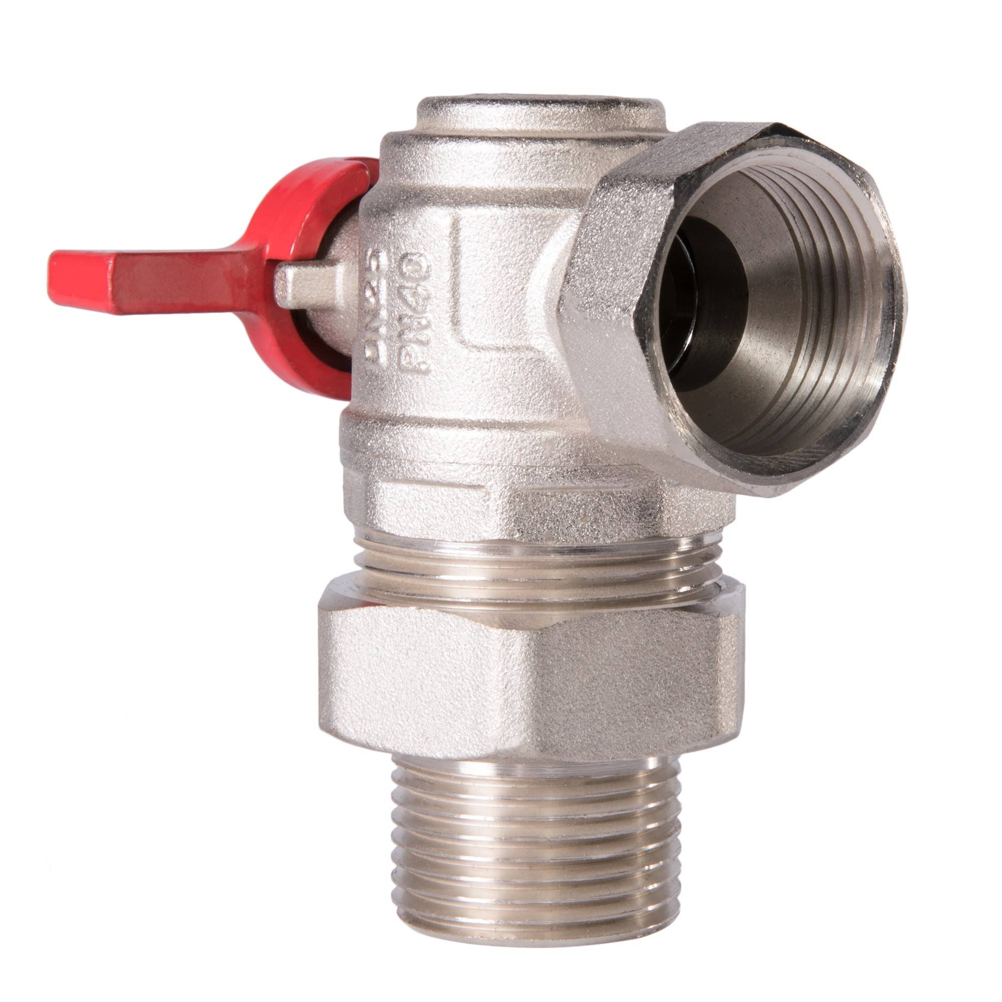 Кран шаровой угловой Royal Thermo OPTIMAL 1 НГ бабочка RTE 07.025