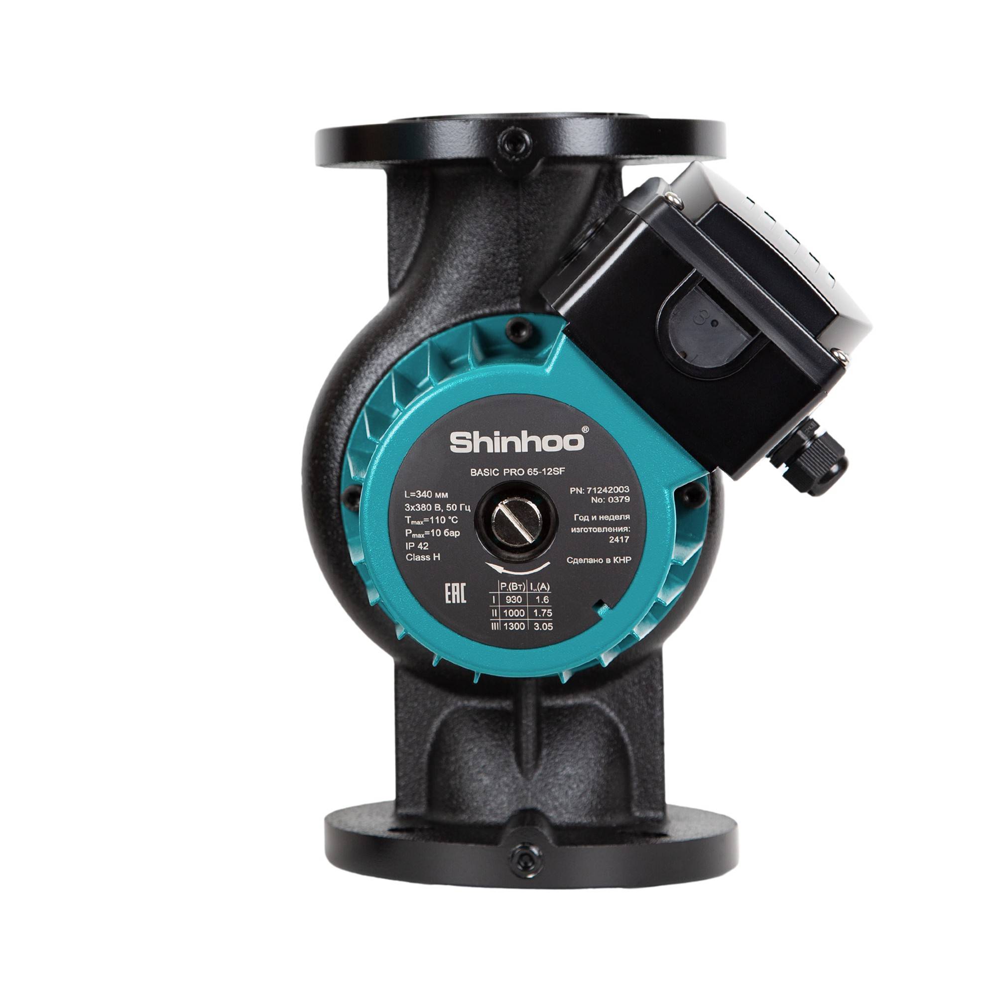 Насос циркуляционный Shinhoo BASIC PRO 65-12SF фланцевый 380 В 71242003