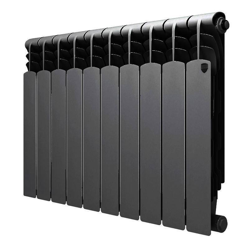 Радиатор биметаллический Royal Thermo Revolution Bimetall 500 2.0 10 секций Noir Sable 1425271