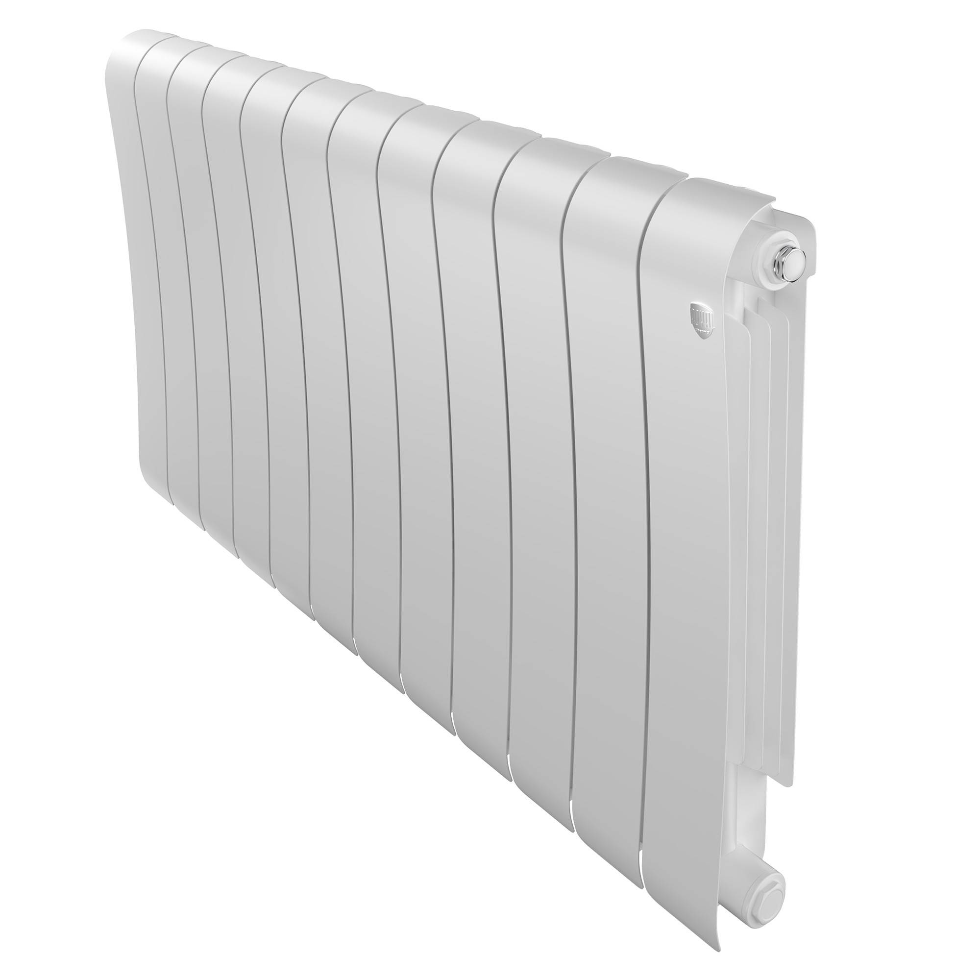 Радиатор биметаллический Royal Thermo Infinity 500 Bianco Traffico 12 секций боковое подключение НС-1630019