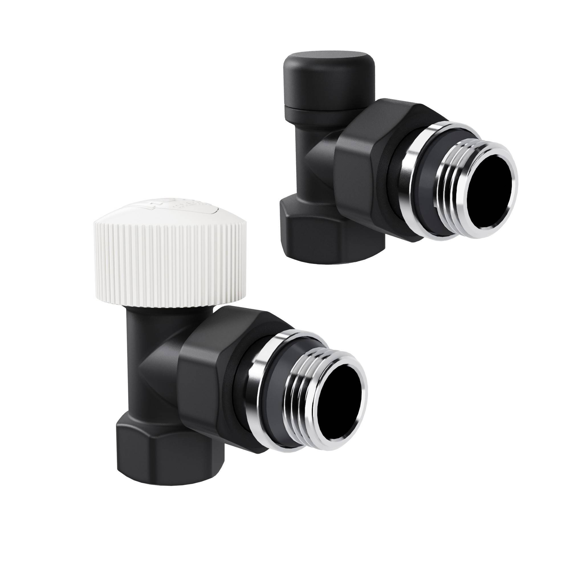 Набор термостатический угловой Royal Thermo Design 1/2 M30x1.5 черный НС-1640381