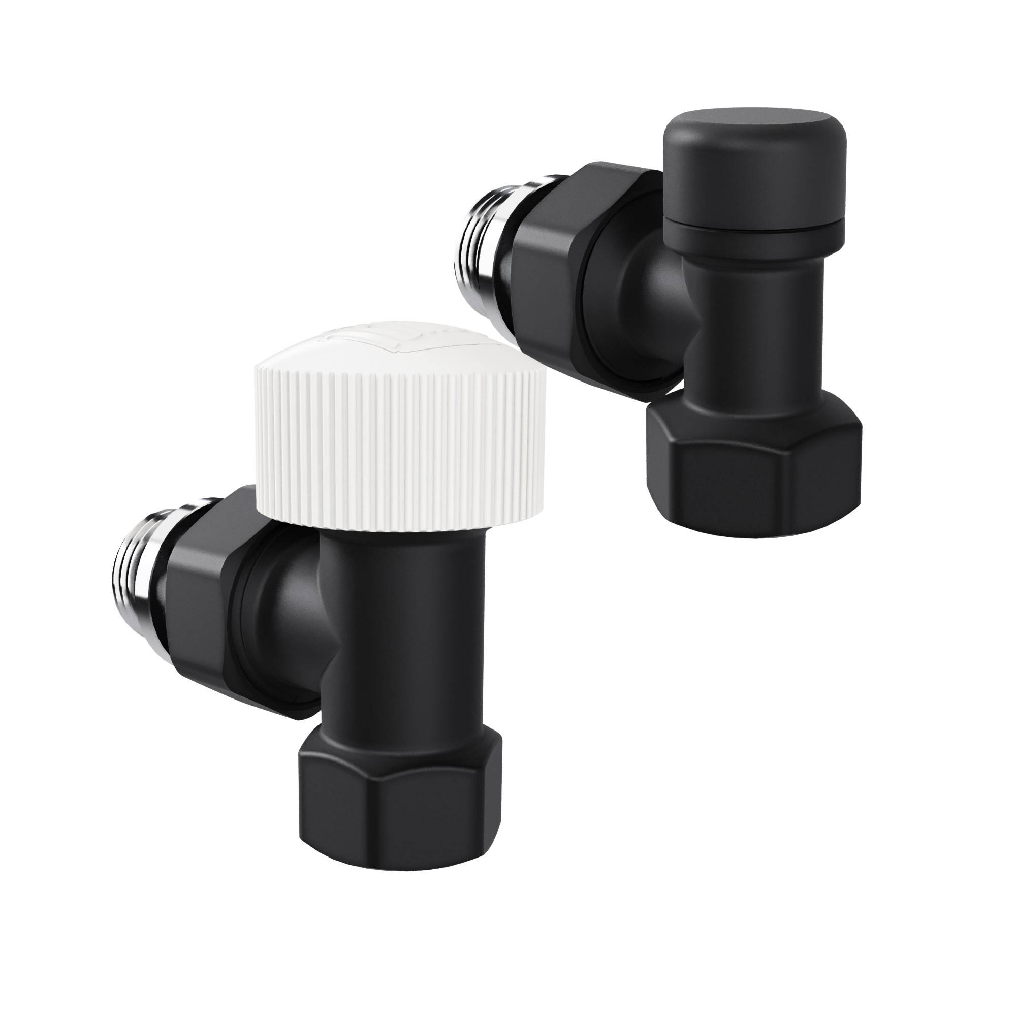 Набор термостатический угловой Royal Thermo Design 1/2 M30x1.5 черный НС-1640381