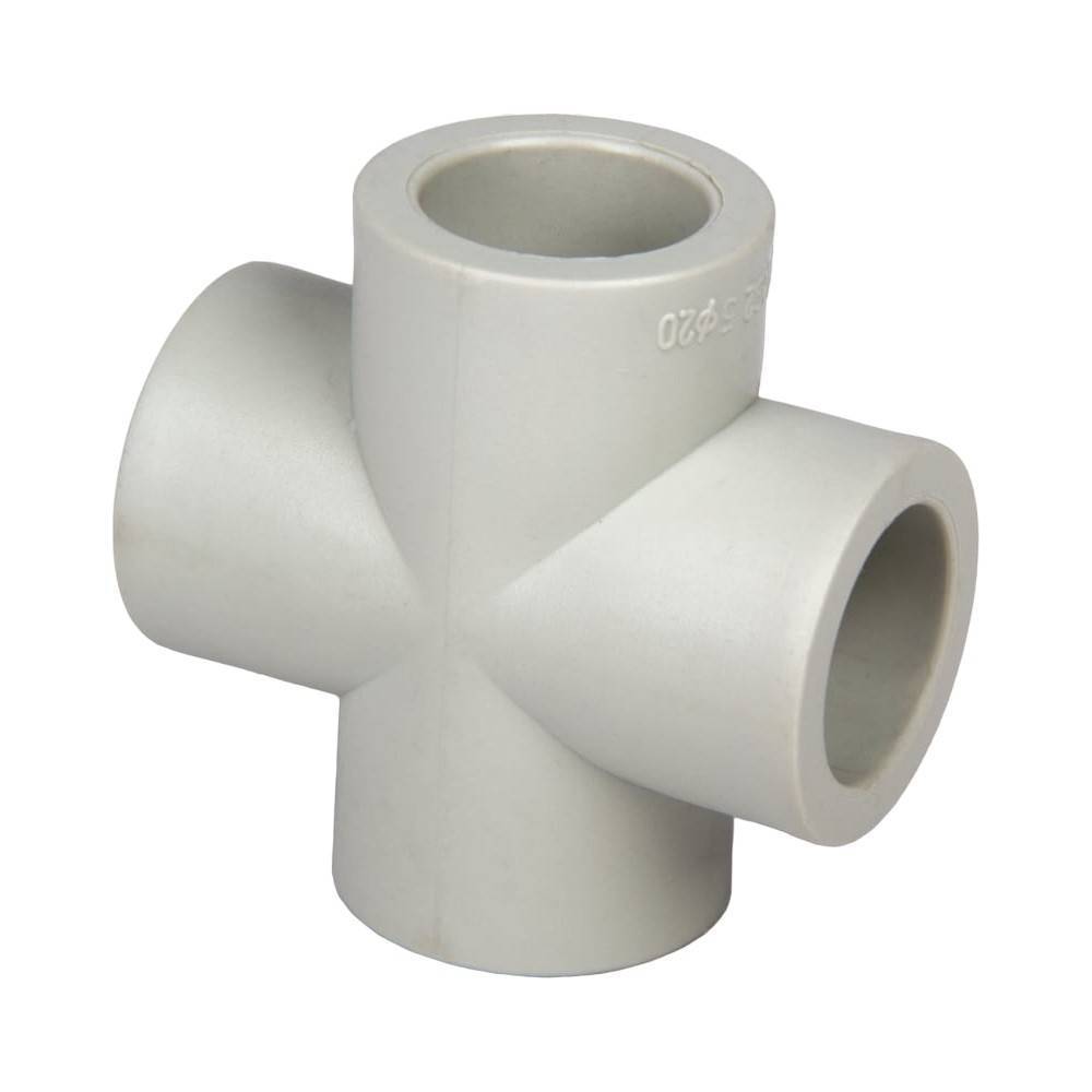 Крестовина полипропиленовая Lammin PPR 20 мм серая НС-1641565